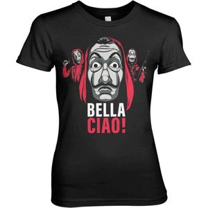 La Casa De Papel Dames Tshirt -XL- Bella Ciao! Zwart