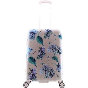 ELLE Harde Koffer / Trolley / Reiskoffer - 68 cm (Medium) - Floret - Lilac