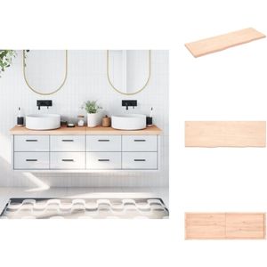 vidaXL Wastafelblad - Wastafelbladen - Blad Voor Wastafel - Tafelblad - Wastafelblad 180x60x(2-6) cm onbehandeld massief hout