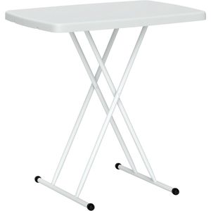 Outsunny Couchtisch Kunststoff, Metall Weiß