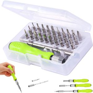 T.R. Tools - 32 delige Precisie Schroevendraaierset - Geschikt voor Laptop / Camera / Smartphone / iPhone / Tablet / Macbook / Brillen / Horloges / Uurwerk - Torx Inbus Platkop Kruiskop - T4 T5 T6 T8 T9 T10 - H1.5 H2.0 H2.5 H3.0 H3.5 H4.0