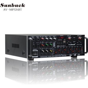 Sunbuck 2000W Home cinema Theater Versterkers Hifi Bluetooth Eindversterker Stereo Audio Karaoke Fm Ontvanger Usb Sd 4 Mic Input