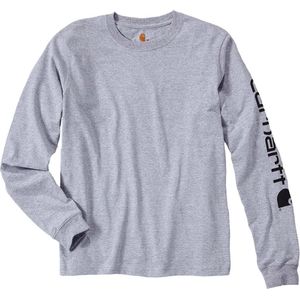 Carhartt T-Shirt Logo Long Sleeve T-Shirt Heather Grey-XL
