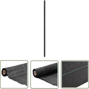 The Living Store Worteldoek 4x25 m polypropeen zwart - Onkruiddoek - Onkruid Bestrijding - Tuinonderhoud - Gazon Bescherming - Worteldek