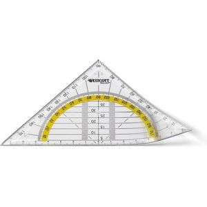 geodriehoek Westcott 14cm flexibel in polybag