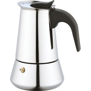 Koffiepot Italiaanse Espresso Maker INDUCTIE - 200ml - 4 kopjes - Moka Express Percolator 4 kops Roestvrijstaal - Palermo