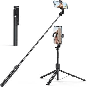 150 cm Selfie Stick met afneembare Bluetooth-afstandsbediening - uitschuifbare statief - voor iPhone en Android - video-opname bloggen live streaming - zwart