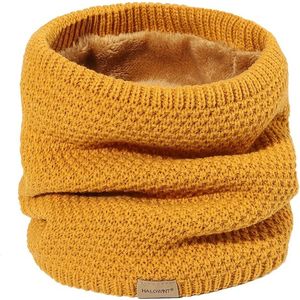 Bovista Nekwarmer - Dames - Fleece - Motor - Bandana - Masker - Colsjaal - Sjaal - Gewatteerd - Skiën - Warm - Rekbaar - Geel