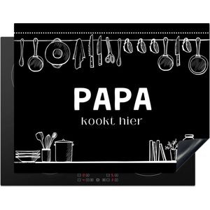 KitchenYeah inductie beschermer 77x59 cm - Quote - Papa - Kookplaataccessoires mannen - Vader cadeau kerst - Afdekplaat voor kookplaat - Anti slip mat - Keuken decoratie - Inductiebeschermer - Inductiemat - Beschermmat voor fornuis