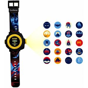 Lexibook - Batman Verstelbaar projectiehorloge digitaal scherm - 20 afbeeldingen Batman - voor Kinderen - Zwart en Blauw- DMW050NBAT