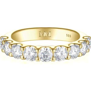 Evertina - 14k Geelgouden Moissanite Eternity Ring - 0.3 karaat