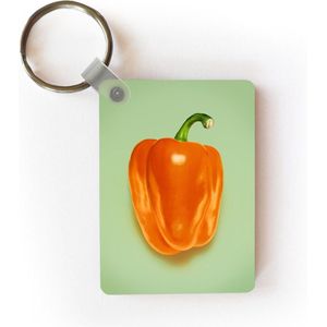 Sleutelhanger - Oranje paprika - Uitdeelcadeautjes - Plastic