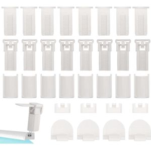 Plissé reserveonderdelen set - klemdragers - accessoires - houder - spanschoenen - bevestiging zonder boren