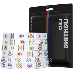 Led strips 5M WS2812B ECO 150LEDs RGB DC5V Pixel Programmeerbaar IP30- Niet waterdicht