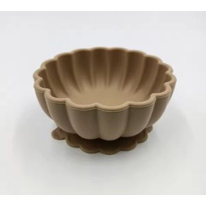 Siliconen Schelp Bakje - Bruin - Met zuignap - Bakje - Schaaltjes - kinderservies - Kom - Baby - Kraamcadeau - Kind