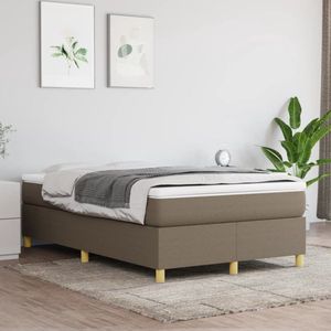 The Living Store Boxspringframe - Taupe - 203 x 120 x 35 cm - Multiplex lattenbodem