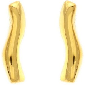 Behave Dames oorbellen staafjes goud-kleur 2cm