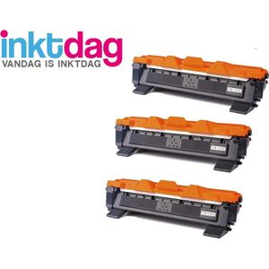 Inktdag huismerk Brother TN1050  zwart toner cartridge (3 stuk) geschikt voor printers Brother DCP-1510 , DCP-1511, DCP-1512 , DCP-1610 W , DCP-1612 W , HL-1110 , HL-1111 , HL-1112 , HL-1210W, HL-1212W, MFC-1810, MFC-1811, MFC-1910 W