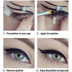 Eyeliner stencil - eyeliner hulp met verschillende modellen - eyeliner template