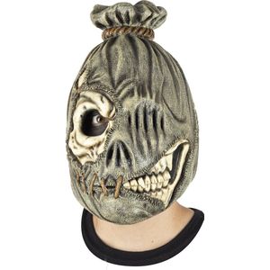 Partychimp Volledig Hoofd Masker Vogelverschrikker Schedel Halloween Masker voor bij Halloween Kostuum Volwassenen - Latex - One-Size