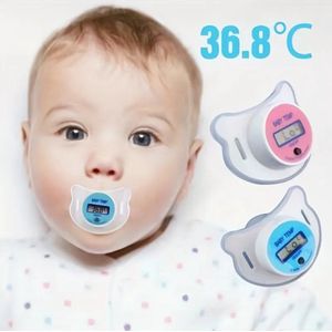 Baby fopspeen met thermometer, kleur Roze