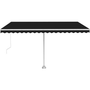 vidaXL - Luifel - vrijstaand - handmatig - uittrekbaar - 400x300 - cm - antraciet