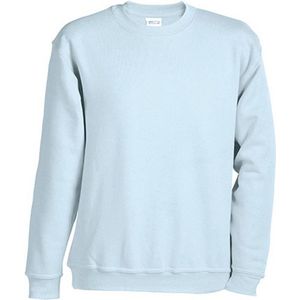 James and Nicholson Unisex Round Heavy Sweatshirt (Lichtblauw)