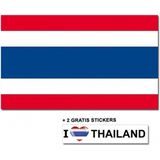 Thaise vlag + 2 gratis stickers
