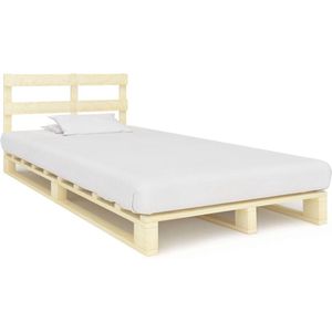 vidaXL - Bedframe - pallet - massief - grenenhout - 120x200 - cm