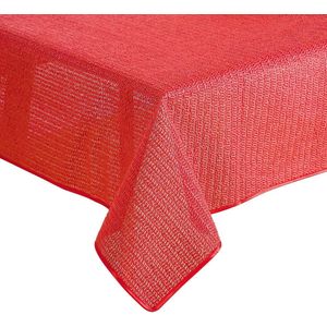 Tafelkleed voor tuintafel - Antislip en weerbestendig - 160 cm - Rood - Zacht schuimmateriaal