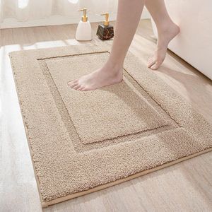 JGS ® Zachte Antislip Badkamermat van Microvezel in Beige, 50 x 80 cm, Wasbaar en Absorberend