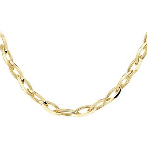 YO&NO - Ketting - Goud - Anker - 6,3mm - 45cm - 16,65gr - 14k - 585 Goud