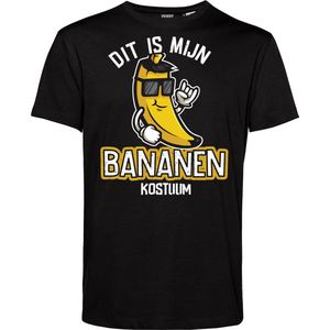 T-shirt kind Bananen Kostuum | Carnavalskleding kinderen | Carnaval Kostuum | Foute Party | Zwart | maat 140