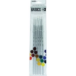 Liquitex Basics Penselenset 5 Stuks voor olie en acrylverf