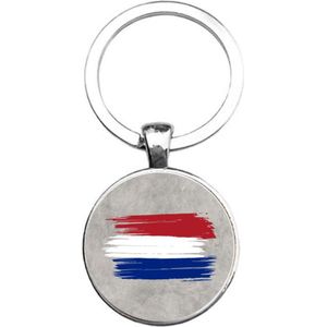Sleutelhanger Glas - Vlag Nederland