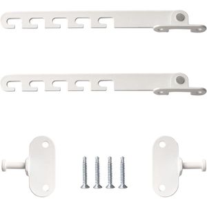 Raamvergrendeling - Veiligheid en gemak - 2 stuks - Wit - Metaal - 17 cm