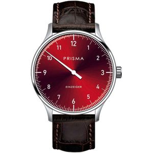 Prisma Design 'Einzeiger' - Eenwijzerhorloge Rood 40mm