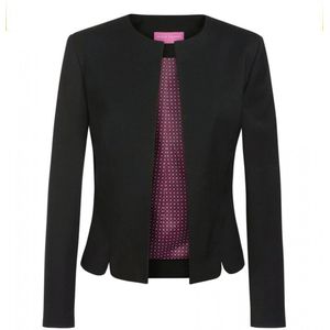 Jas Dames 44 EU (16 UK) Brook Taverner Lange mouw Black 64% Polyester, 34% Viscose, 2% Elasthan