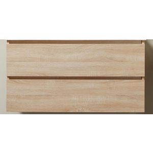 Sub Gino wastafelonderkast met 2 lades 80x46 cm, eiken