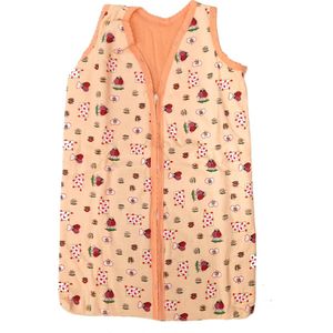 Slaapzak baby - zomerslaapzak - lieveheersbeestje - roze / oranje - badstof - 70 cm