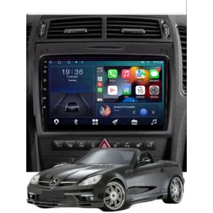 ADIVOX 9 inch geschikt voor MB SLK 2004-2008 R171 Android 14 4GB/64GB 8CORE CarPlay/Auto/WiFi/GPS/RDS/DSP/5G/QLED/DAB+