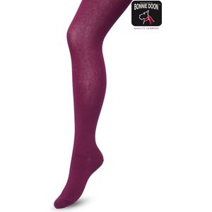 Bonnie Doon Biologisch Katoenen Maillot Dames Donker Paars maat 40/42 L - Uitstekende pasvorm - Gladde Naden - OEKO-TEX gecertificeerd - Bio Cotton Tights - Duurzaam Huidvriendelijk Bio Katoen - Paars/Rood - Crushed Violets - BP051900.192