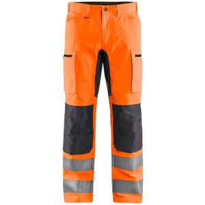 Blaklader High Vis broek met stretch 1585-1811 - High Vis Oranje/Medium Grijs - D88