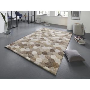Flycarpets Elle Decoration - Modern Design Vloerkleed - Manosque - Creme / Beige / Bruin - 120x170 cm