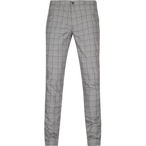 Suitable - Chino Pico Grijs Geruit - Heren - Maat 54 - Modern-fit