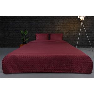 Zydante Home - Bedsprei Incl. 2 Hoezen - 220x240 cm + 2 * 60x70 cm kussenslopen - Bordeaux Rood