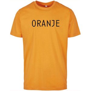 T-shirt Heren Oranje - Maat XS - Oranje - Zwart - Heren shirt korte mouw met tekst