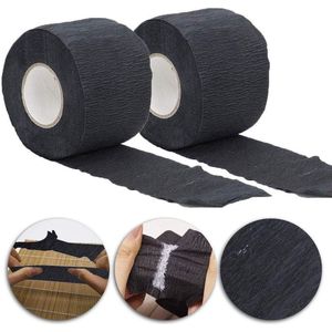 Paper Neckband 2 Rolls Black Disposable Neck Protection Strip - Hairdressing Accessories - Unisex Adults .
