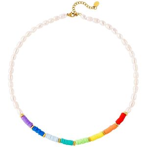 Yehwang Ketting Regenboog Parels 0216285-181