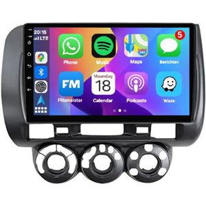 Autoradio 2/32GB met Carplay en Android auto | Geschikt voor Honda Jazz 2002-2008 | Radio scherm met Navigatie | 2002 2003 2004 2005 2006 2007 2008